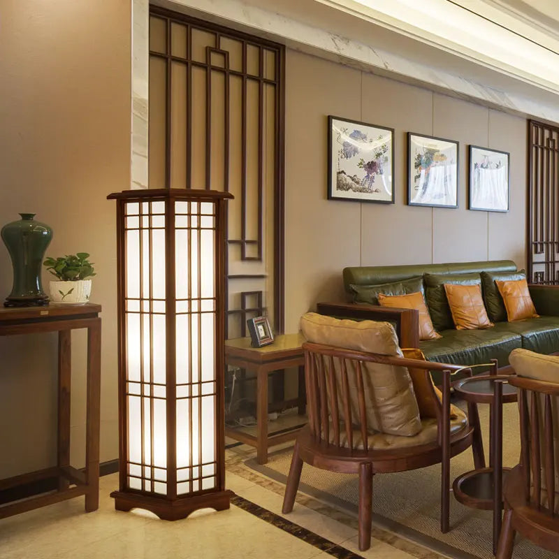 Modern Floor Lamp Living Room for Bedroom Bedside Home Decoration LED Light Solid Wood Lampshade Sofa Dining Study Table Fixture
