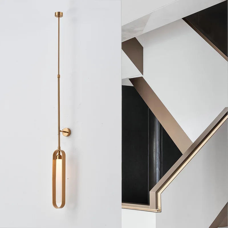 Creative LED Wall Light Height Adjustable Living Room Bedroom Dining Room Sconce Gold Metal White Acrylic
