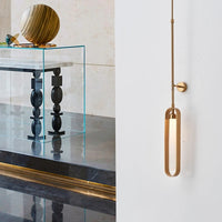 Creative LED Wall Light Height Adjustable Living Room Bedroom Dining Room Sconce Gold Metal White Acrylic