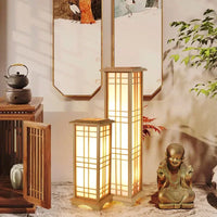 Modern Floor Lamp Living Room for Bedroom Bedside Home Decoration LED Light Solid Wood Lampshade Sofa Dining Study Table Fixture