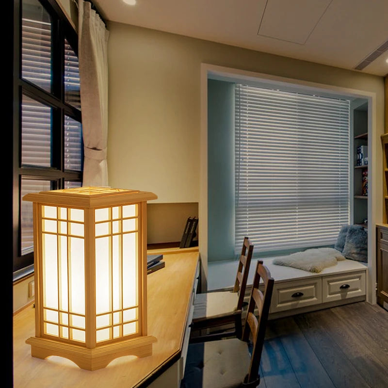 Modern Floor Lamp Living Room for Bedroom Bedside Home Decoration LED Light Solid Wood Lampshade Sofa Dining Study Table Fixture